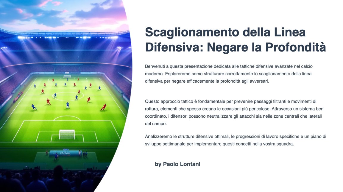 Scaglionamento della Linea Difensiva: Negare la Profondità